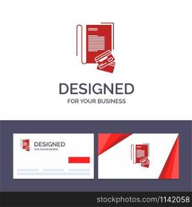Creative Business Card and Logo template Note, Notebook, Cards, Credit, Vector Illustration