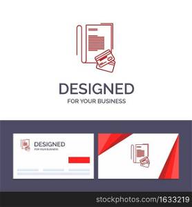Creative Business Card and Logo template Note, Notebook, Cards, Credit,  Vector Illustration