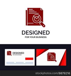 Creative Business Card and Logo template Page, Search, Web, Page Search, Layout Vector Illustration
