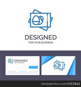 Creative Business Card and Logo template Pass board, Egg, Easter, Card Vector Illustration