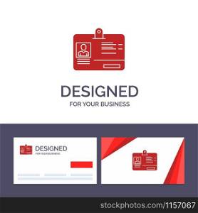 Creative Business Card and Logo template Pass, Card, Identity, Id Vector Illustration