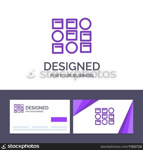 Creative Business Card and Logo template Pattern, System, Data Science, Pattern System Vector Illustration