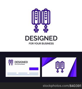 Creative Business Card and Logo template Pendant, China, Chinese, Decoration Vector Illustration