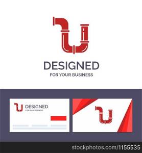 Creative Business Card and Logo template Pipe, Plumber, Repair, Tools, Water Vector Illustration