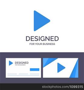 Creative Business Card and Logo template Play, Video, Twitter Vector Illustration