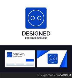 Creative Business Card and Logo template Plug Board, Eco, Energy, Power Vector Illustration