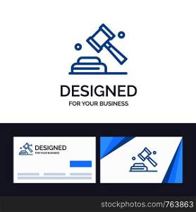 Creative Business Card and Logo template Politics, Law, Campaign, Vote Vector Illustration