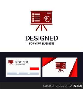 Creative Business Card and Logo template Presentation, Analytics, Business, Chart, Graph, Marketing, Report Vector Illustration