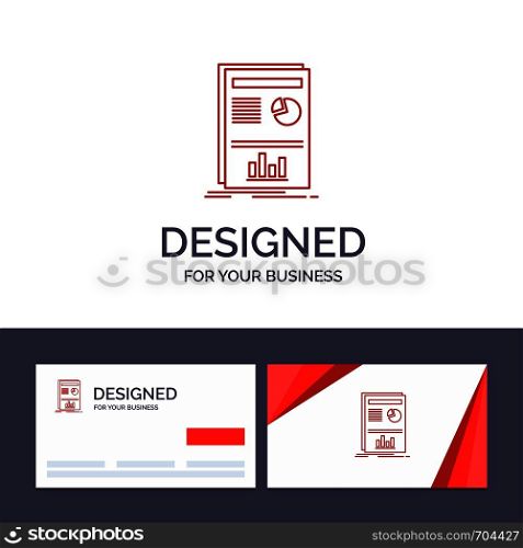 Creative Business Card and Logo template Presentation, Layout, Graph, Success Vector Illustration