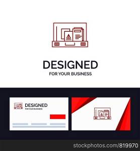 Creative Business Card and Logo template Presentation, Paper, Bag, Briefcase Vector Illustration