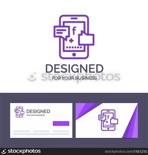 Creative Business Card and Logo template Promotion, Social, Social Promotion, Digital Vector Illustration