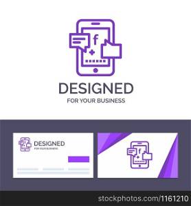 Creative Business Card and Logo template Promotion, Social, Social Promotion, Digital Vector Illustration