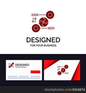 Creative Business Card and Logo template Puzzle, Business, Idea, Marketing, Pertinent Vector Illustration