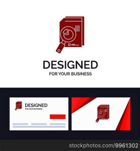 Creative Business Card and Logo template Research, Analysis, Analytic, Analytics, Chart, Data, Graph Vector Illustration