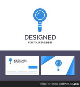 Creative Business Card and Logo template Search, Lab, Find, Biochemistry Vector Illustration