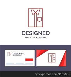 Creative Business Card and Logo template Shirt, Cloth, Clothing, Dress, Fashion, Formal, Wear Vector Illustration