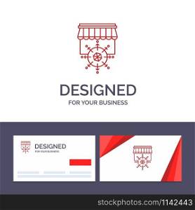 Creative Business Card and Logo template Shop, Shopping, Goal, Business Vector Illustration