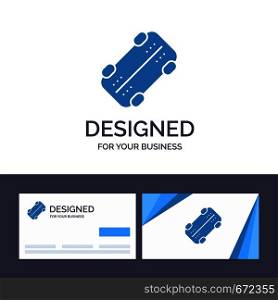 Creative Business Card and Logo template Skate, Skateboard, Sport Vector Illustration