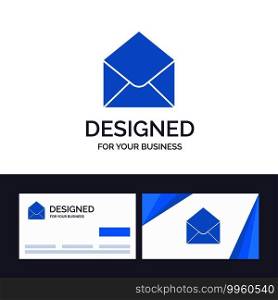 Creative Business Card and Logo template Sms, Email, Mail, Message Vector Illustration