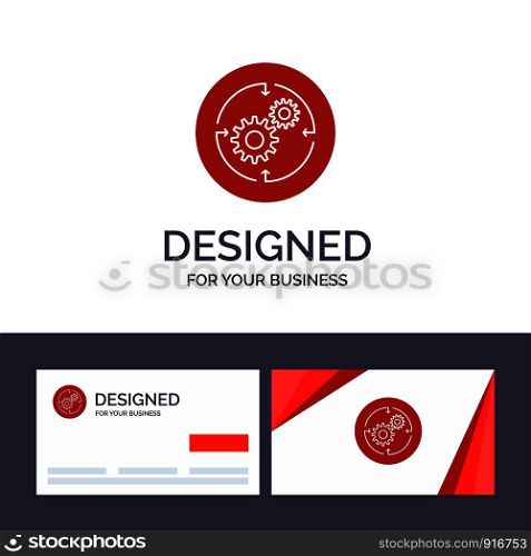 Creative Business Card and Logo template Solution, Business, Company, Finance, Structure Vector Illustration