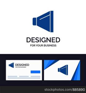 Creative Business Card and Logo template Sound, Speaker, Volume Vector Illustration