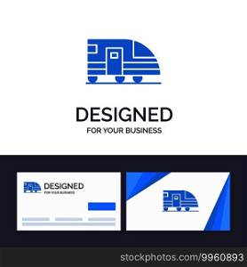Creative Business Card and Logo template Station, Subway, Train, Transportation Vector Illustration