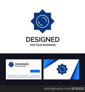 Creative Business Card and Logo template Sun, Sunshine, Greece Vector Illustration