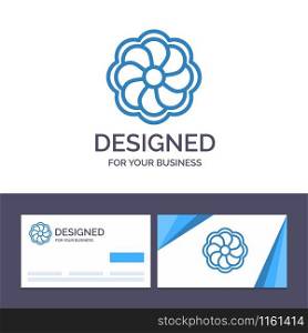 Creative Business Card and Logo template Sunflower, Flower, Madrigal Vector Illustration