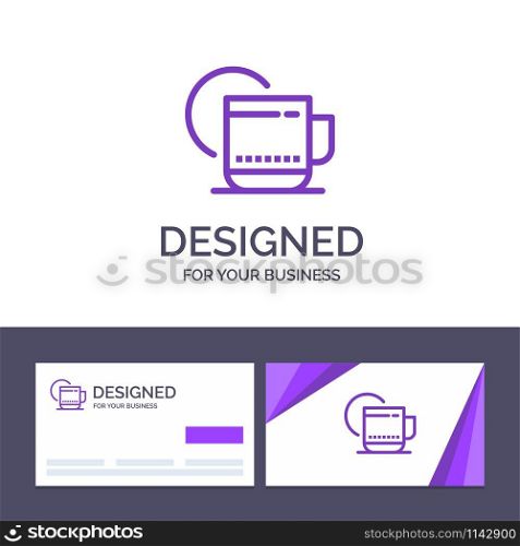 Creative Business Card and Logo template Tea, Hot, Hotel, Service Vector Illustration
