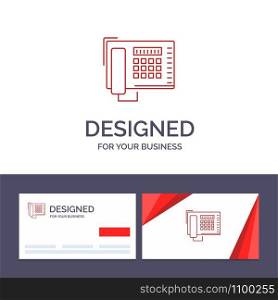 Creative Business Card and Logo template Telephone, Fax, Number, Call Vector Illustration