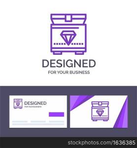 Creative Business Card and Logo template Treasure, Chest, Gaming Vector Illustration