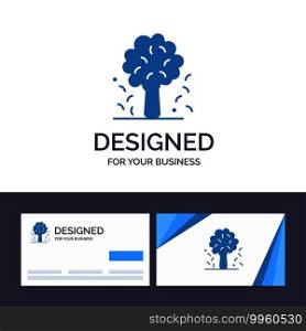 Creative Business Card and Logo template Tree, Apple, Apple Tree, Nature, Spring Vector Illustration