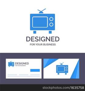 Creative Business Card and Logo template TV, Television, Media Vector Illustration