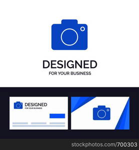 Creative Business Card and Logo template Twitter, Image, Picture, Camera Vector Illustration