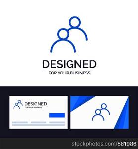 Creative Business Card and Logo template User, Looked, Avatar, Basic Vector Illustration