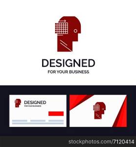 Creative Business Card and Logo template User, Think, Success, Business Vector Illustration