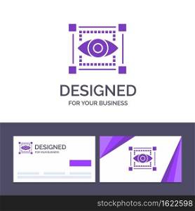 Creative Business Card and Logo template Visual, View, Sketching, Eye Vector Illustration