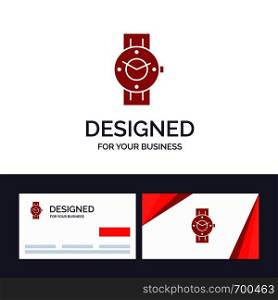 Creative Business Card and Logo template Watch, Smart Watch, Time, Phone, Android Vector Illustration