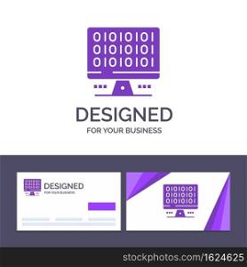 Creative Business Card and Logo template Web, Computer, Computing, Server Vector Illustration