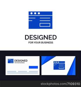 Creative Business Card and Logo template Web , Internet, Study, School Vector Illustration
