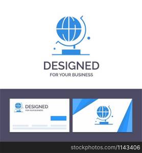 Creative Business Card and Logo template World, Globe, Science Vector Illustration