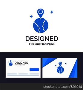 Creative Business Card and Logo template World, Map, Location Vector Illustration