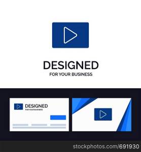 Creative Business Card and Logo template YouTube, Paly, Video, Player Vector Illustration
