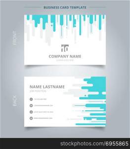 Creative business card and name card template blue and gray Rounded Lines vertical Halftone Transition background. Abstract concept and commercial design. vector graphic illustration