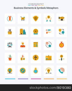 Creative Business Elements And Symbols Metaphors 25 Flat icon pack  Such As air. money. store. finance insurance. protect