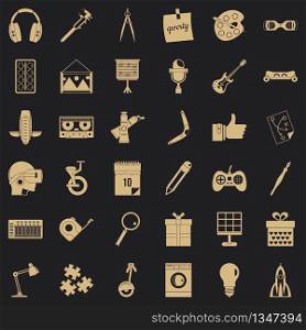 Creative business icons set. Simple style of 36 creative business vector icons for web for any design. Creative business icons set, simple style