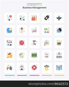 Creative Business Management 25 Flat icon pack  Such As filter. business. position. tag. management