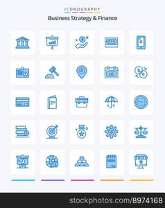 Creative Business Strategy And Finance 25 Blue icon pack  Such As payment. dollar. information. help. hand