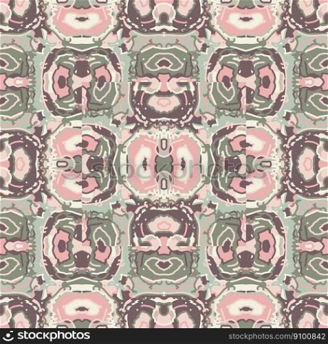 Creative camouflage geometric ornament. Abstract camo seamless background pattern. Design for fabric, textile print, wrapping paper, cover. Vector illustration. Creative camouflage geometric ornament. Abstract camo seamless background pattern.