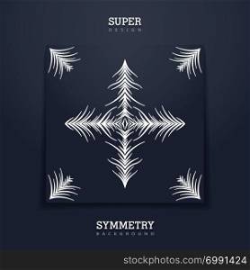 Creative card with abstract decor. Stylized starburst design. Vector template. Creative design elements